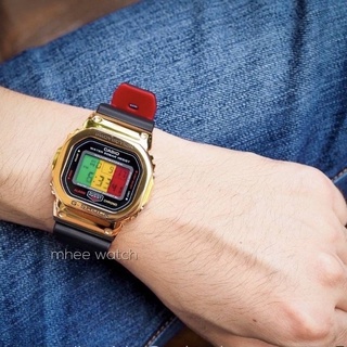 DW-5600 Custom RASTA Metal Face Gold  ยักษ์เล็ก