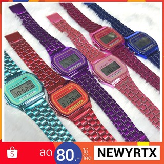 Casio. นาฬิกาแฟชั่น สีสดใสจิ๊ดจ๊าดดดสายสแตนเลส