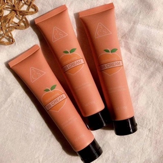 (1ชิ้น)3CS 🍑รองพื้นลูกพีช BB CREAM Moisturizing บางเบามาก เกลี่ยง่าย ผสมกันแดด spf50 pa+++ 35g.