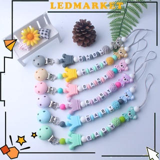 Ledmarket สายโซ่คล้องจุกนมหลอกเด็ก ลายการ์ตูนหมีโคอาล่าน่ารัก ของเล่นเคี้ยว สําหรับเด็ก