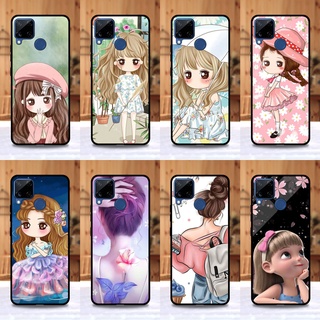 เคส Realme C12 ลายการ์ตูนผู้หญิง ขอบนิ่มหลังแข็ง เคสมือถือ เคสโทรศัพท์ Case เคส TPU ขอบนิ่มหลังแข็ง ไม่ขูดตัวเครื่อง