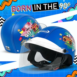 หมวกกันน็อคครึ่งใบ V-TECH Helmet รุ่น 90s 1102 (สำหรับผู้ใหญ่)