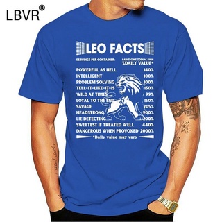 2021 Leo Facts Leo Awesome Zodiac Sign เสื้อยืดลําลองแฟชั่นสําหรับผู้ชายแขนสั้นคอกลม IXQ3