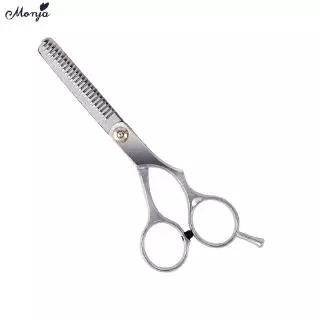 Monja กรรไกรตัดผมสเตนเลส กรรไกรตัดผมมืออาชีพ 2 ชิ้น เครื่องมือตัดผม, กรรไกร hair cutting thinning tools