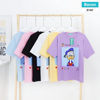 B1437 เสื้อยืด ลาย กรอบไอจี โดนัลด์ ดั๊ก Donald Duck คอตตอน โอเวอร์ไซส์ oversize