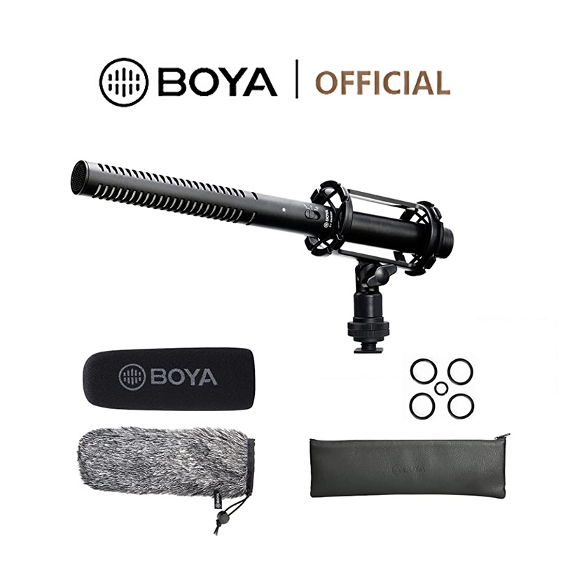 BOYA BY-BM6060/BM6060L ไมโครโฟนช็อตกัน แบบมืออาชีพ พร้อมตัวควบคุมพาสสูง และสัมภาษณ์เอกสาร ENG Studio Express