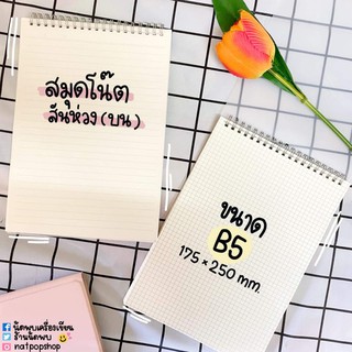 สมุดสันห่วงบนปกใสขุ่น ขนาด B5