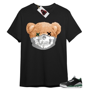 เสื้อยืด ลายตุ๊กตาหมี กะโหลก Bandana To Match Jordan 3 Pine สีเขียว
