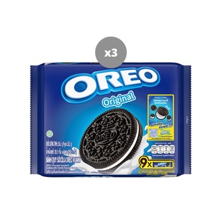 Oreo โอรีโอคุกกี้แซน์วิช ขนาด 256.5กรัม(9x28.5g) x 3 (เลือกรสได้)