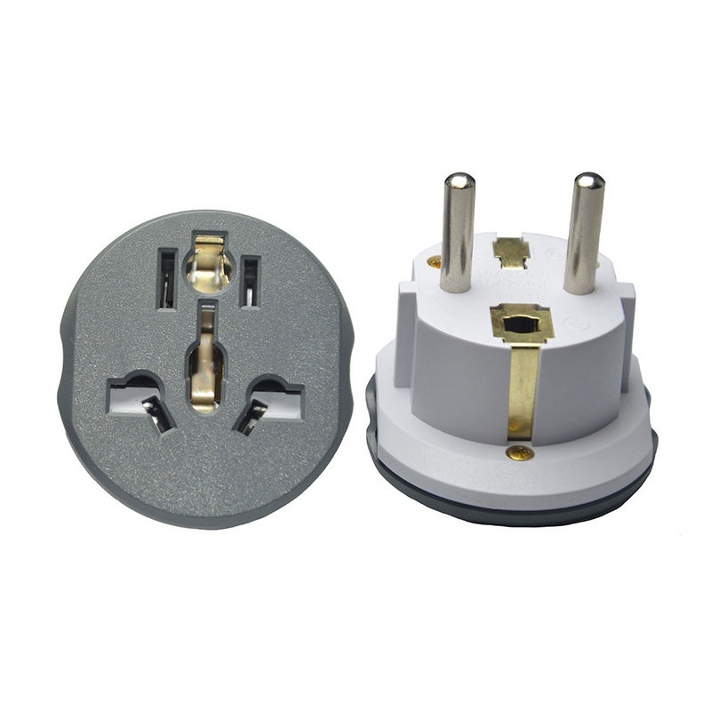 อะแดปเตอร์สําหรับเดินทางอเนกประสงค์แบบวนซ้ํา AU US UK เป็น EU Plug 16A - N16