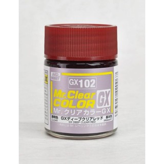 สีมิสเตอร์ฮอบบี้ Mr.CLEAR COLOR GX102 CLEAR RED 18ml