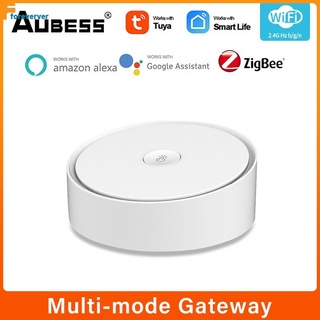 Tuya สมาร์ทเกตเวย์หลายโหมด ZigBee 3.0 WiFi บลูทูธตาข่ายฮับทำงานร่วมกับ Tuya สมาร์ท App การควบคุมเสียงผ่าน A Lexa Google หน้าแรก Fore