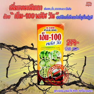 สาหร่ายพืช สูตรเข้มข้น เอ็ม-100 พลัส วัน(m-100พลัสวัน) 500 มล.ตราปทุมทอง เร่งแตกแขนง,ยาระเบิดแขนง