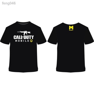 ✑﹍❒เสื้อยืดคอกลม Call of Duty Mobile Logo CODM สีดำ