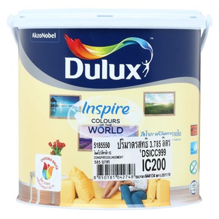 สีน้ำทาฝ้า DULUX INSPIRE #200 1 แกลลอน สีน้ำทาฝ้า DULUX ที่มีฟิล์มสีด้านสนิท โดยครอบคลุมพื้นที่ 35 - 40 ตร. ม./กล./เที่ย