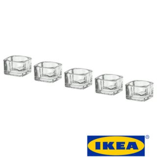 ที่วางเทียน อิเกียแท้ set5ชิ้น ขายถูกมาก ที่วางเทียน IKEA GLASIG กลอซิก ที่วางเทียนหอม ที่ใส่เทียนทีไลท์  สุดคุ้ม