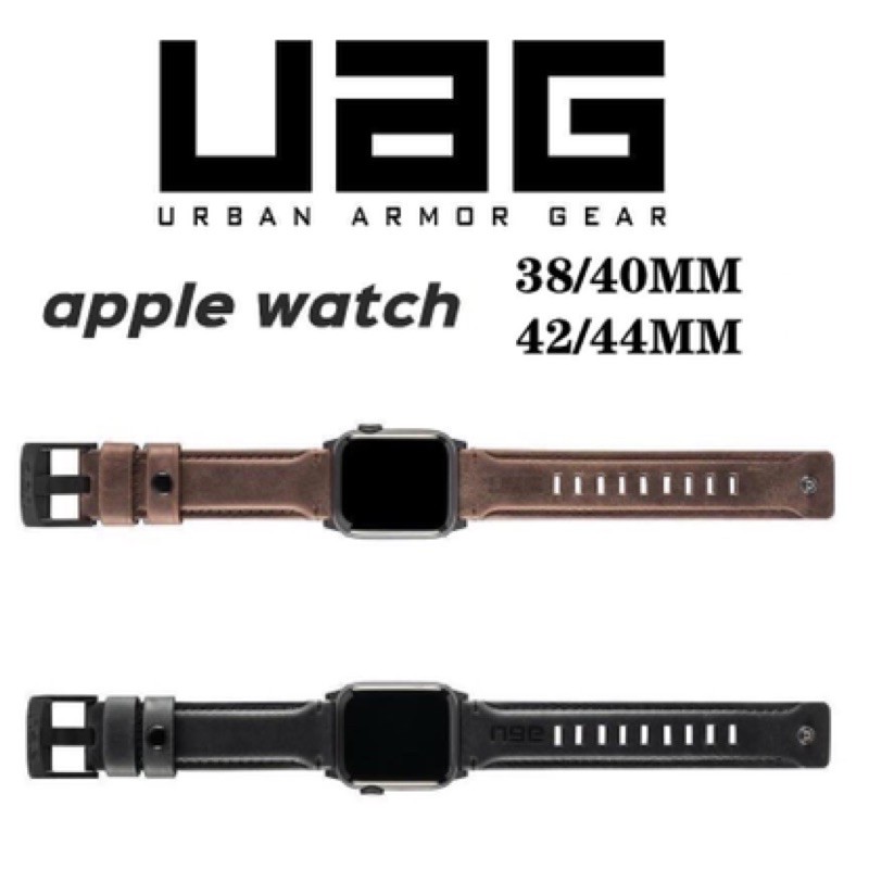 Uag สายนาฬิกาข้อมือหนังสําหรับ Apple Watch Nato 1 / 2 / 3 / 4 / 5