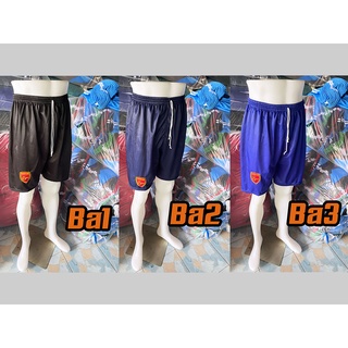 กางเกงกีฬาผ้ามัน สีพื้น ติดอาร์ม freesize กางเกงบอลราคาส่ง กางเกงกีฬาขาสั้น ใส่สบาย ผ้ามัน ระบายอากาศได้ดี แห้งไว ขาสั้น