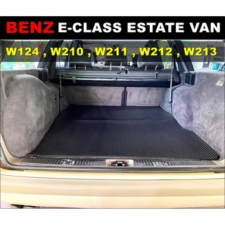 แผ่นท้ายรถ BENZ E-CLASS Estate VAN W124 / W210 / W211 / W212 / W213 แผ่นปูท้ายรถยนต์ กระดุมเม็ดเล็ก เข้ารูป ตรงรุ่นรถ