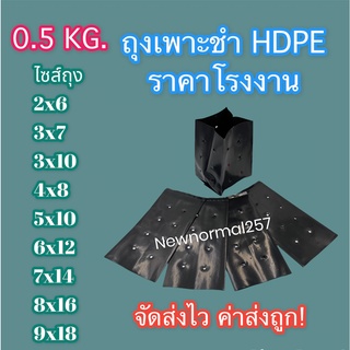 ถุงเพาะชำHDPE (0.5 KG.) ใช้ดีถูกเหนียวทน