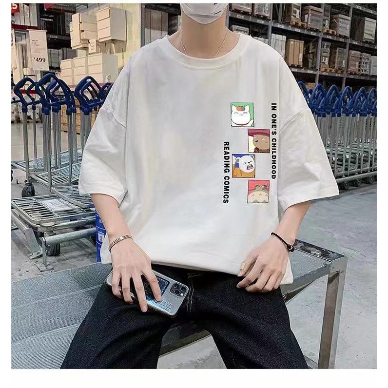 พร้อมส่ง เสื้อทีเชิร์ตเสื้อยืดคอกลมแฟชั่น (comics)