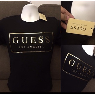 Guess เสื้อยืดแขนสั้น ผ้าฝ้าย พิมพ์ลาย แฟชั่นฤดูร้อน สําหรับผู้ชาย และผู้หญิง