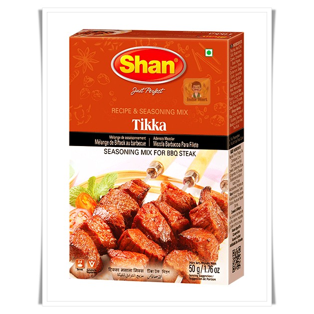 เครื่องเทศปรุงสำเร็จสำหรับหมักเนื้อสัตว์ (Tikka Masala) – Shan (50 กรัม / Grams)