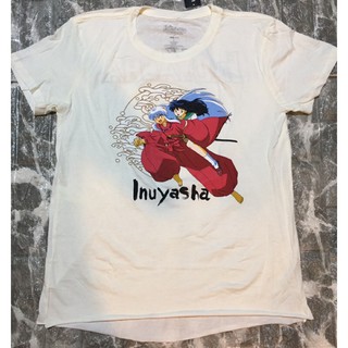 เสื้อยืดคอกลมcrew neckเสื้อการ์ตูน INUYASHA ลิขสิทธิ์แท้S-4XL