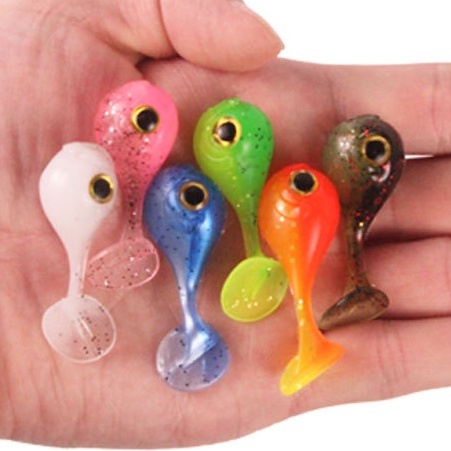 1 Pcs เหยื่อตกปลานุ่มเหมือนจริง Bighead ปลา 4.5 ซม. 3G Swimbait Bass Wobbler Sinking เบ็ดตกปลา Fishing Tackle