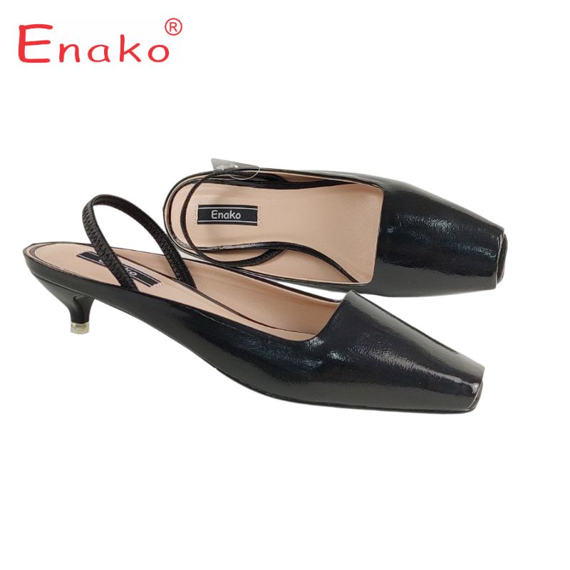 รองเท้าส้นสูงผู้หญิง Enako tp13507 - หัวเหลี่ยม เปิดนิ้วเท้า รองเท้าส้นสูง 3 ซม