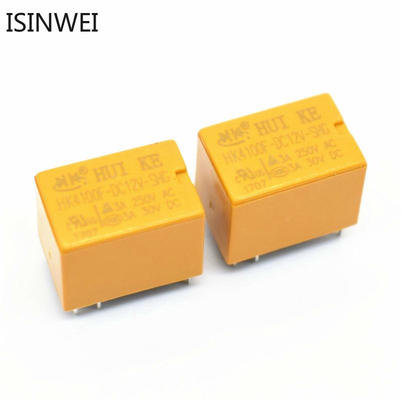 5PCS HK 4100f-DC 12-SHG 6 Pin 12 V 3A Relays wholsale