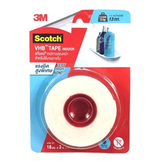 3M Scotch เทปโฟมกาวสองหน้า แรงยึดสูงพิเศษ ทนความชี้น 18 มม.x3 ม.