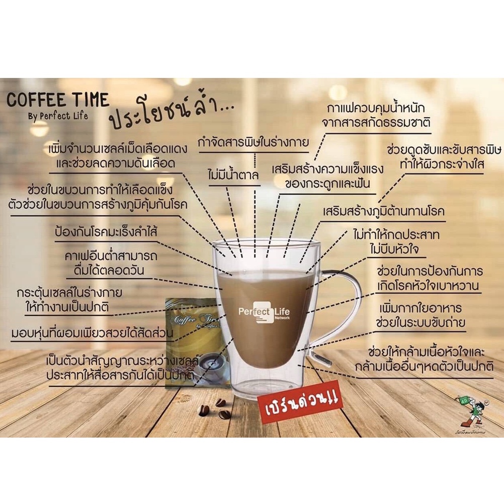 Pefect Life/กาแฟคอฟฟี่ไทม์ Coffee Time  15 ซอง (5 กล่อง ) ควบคุมน้ำหนัก - รูปที่ 2