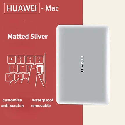 ที่กําหนดเอง Vinly Self กาวสติกเกอร์แล็ปท็อป silver 3 ด้านผิว 14 15.6 13 นิ้ว Huawei MateBook B3 Mat