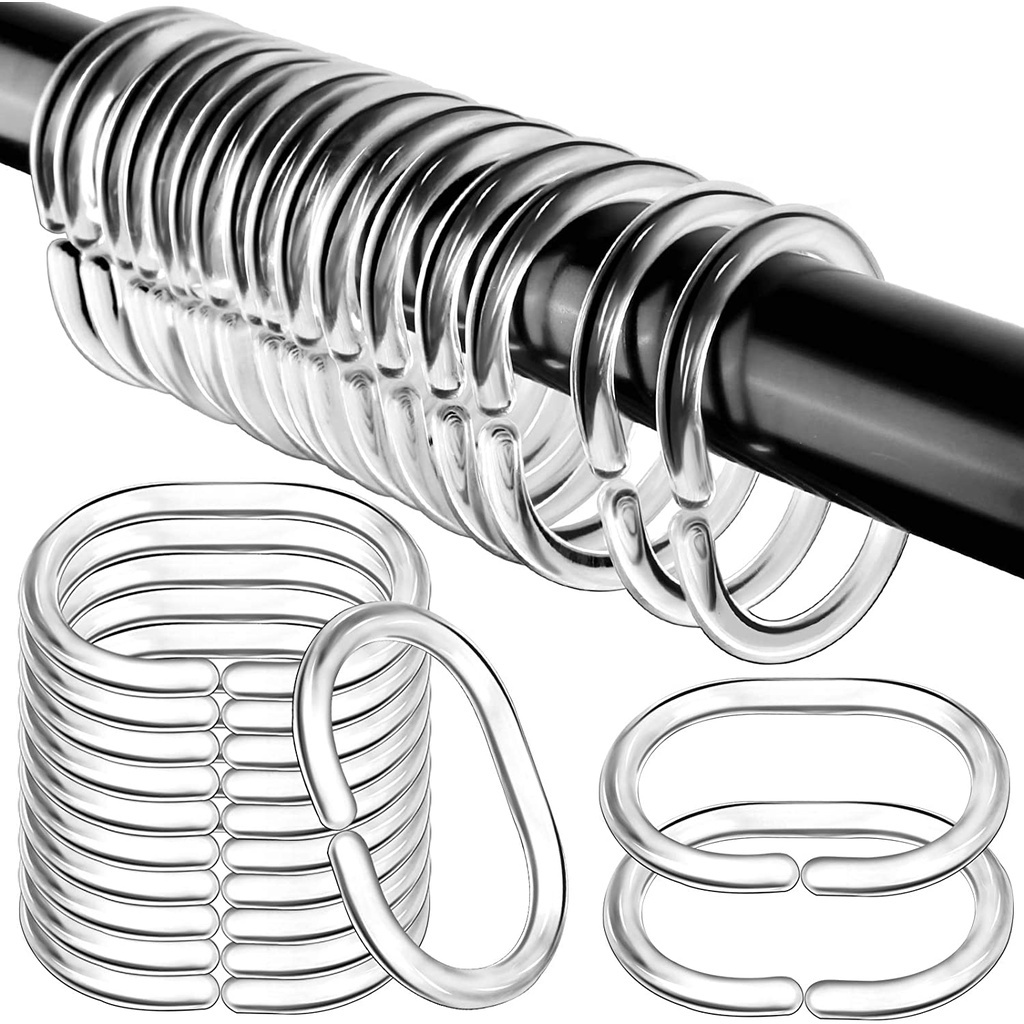 แนะนำ ผ้าม่าน 12 ชิ้น / เซต ตะขอแขวนผ้าม่านอาบน้ํา รูปตัว C แบบใส หมุนได้ / ราวแขวนผ้าม่านอาบน้ํา คลิปแหวน สําหรับห้องน้ํา
 ราคาพิเศษ มีเก็บเงินปลายทาง