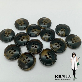 กระดุมลายกระ  18mm (12ชิ้น)   No.125460-1516