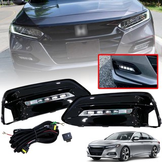 ไฟตัดหมอก สปอร์ตไลท์ LED รุ่น ฮอนด้า แอคคอร์ท Honda Accord ปี 2019 - 2020 พร้อมชุดสายไฟครบชุด