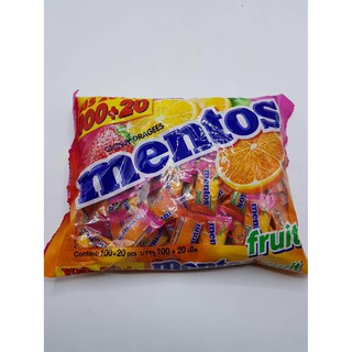 100 เม็ด ลูกอม เมนทอส ผลไม้รวม mentos chewy dragees fruit candy