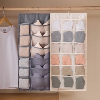 Bra storage bag กระเป๋าแขวน เก็บชุดชั้นใน เก็บกระเป๋า มี 2 ด้าน ช่องใส่ของจัดระเบียบในตู้เสื้อผ้า กระเป๋าจัดเก็บชุดชั้นใน กระเป๋าจัดเก็บแบบแขวน กระเป๋าจัดเก็บเสื้อผ้าแบบสองด้าน