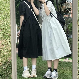 🔥NEW🎀เดรสกระโปรงสั้นสไตล์วิทยาลัยผูกโบว์นักเรียนหญิงญี่ปุ่นกระโปรงทรงเอบางยาวปานกลางบางเฉียบ
