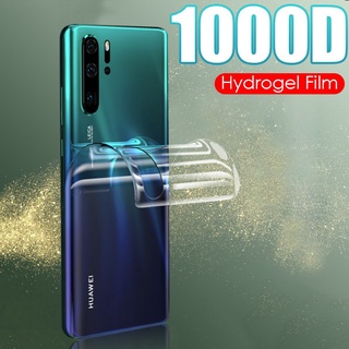 Huawei P20 P30 Lite P40 Pro Nova 5T 7i Honor Play ฟิล์มหลังเครื่อง ไฮโดรเจล แบบใส สำหรับ Hydrogel TPU Film