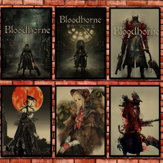 โปสเตอร์เกม Bloodborne สไตล์วินเทจ สําหรับตกแต่งผนังห้องนอน (ไม่รวมกรอบรูป)