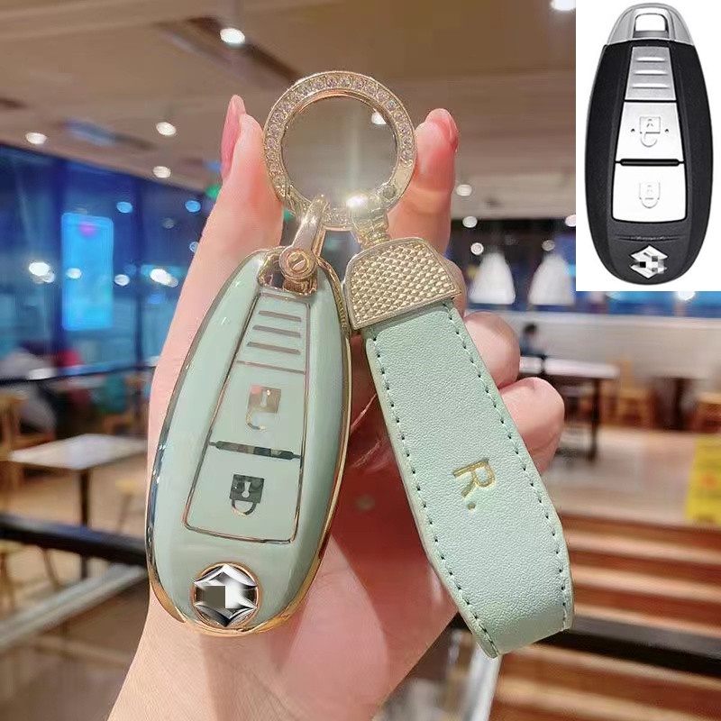 เคสกุญแจรีโมตรถยนต์ TPU แบบนิ่ม สําหรับ Suzuki Swift 2018 FOB