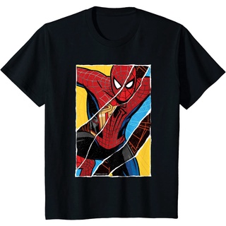 เสื้อยืด ผ้าฝ้ายแท้ ระบายอากาศได้ดี พิมพ์ลายการ์ตูน Marvel Spider-Man: No Way Home Spider คุณภาพสูง สําหรับผู้ชาย