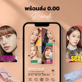 แบ่งขายรายวัน 0.00, -0.50 Olens รุ่น Scandi Hazel, Gray คอนแทคเลนส์เกาหลี Blackpink