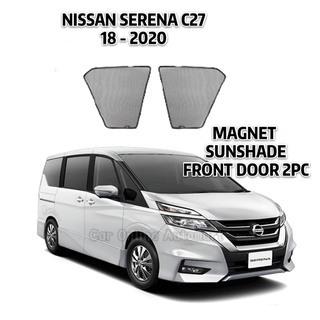 ม่านบังแดดรถยนต์ OEM ด้านหน้า และด้านหลัง พับได้ 30% สําหรับ NISSAN SERENA C26 C27 2 ชิ้น