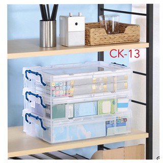 Keyway STORAGE BOXES กล่องพลาสติก ฝาล็อค กล่องเก็บของ อเนกประสงค์ วางซ้อนกันได้ มีหลายขนาด *จำกัด 4 ใบ/ออเดอร์*