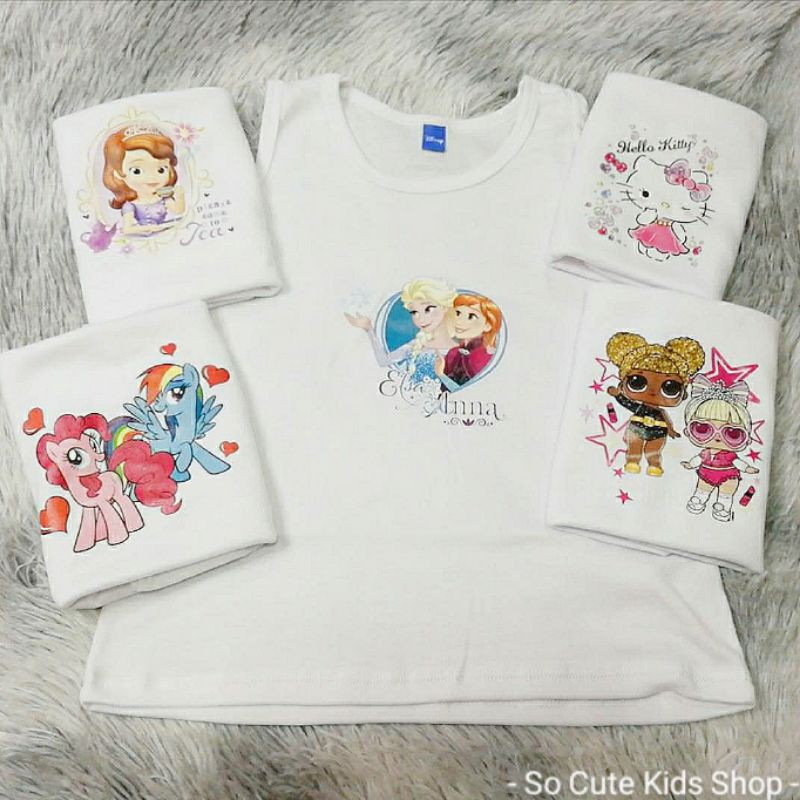 เสื้อซับในเด็กหญิงแบบเต็มตัว เนื้อนิ่ม ลิขสิทธิ์แท้ โพนี่ โฟรเซ่น คิตตี้ โซเฟีย (ราคาต่อ 1 ตัว)