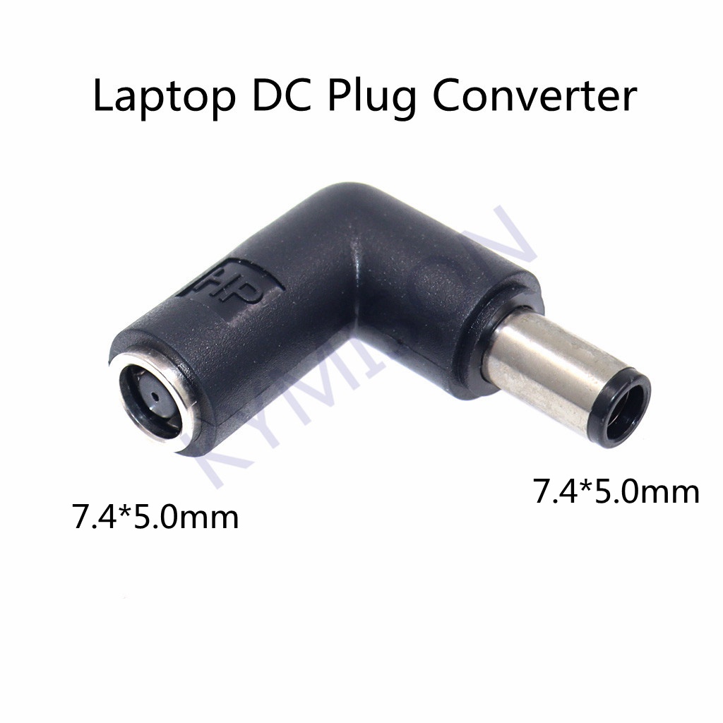 7.4 มม.x 7.4 มม.มุมขวา 90 องศาอะแดปเตอร์ขั้วต่อ Converter (120W Max) สําหรับ Dell Latitude Inspiron XPS Studio Vostro/Hp Pavilion Probook Elitebook Envy Compaq แล็ปท็อป AC
