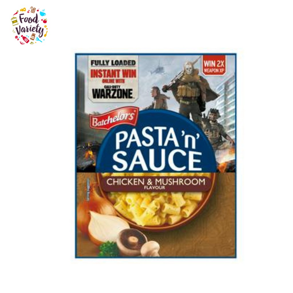 Batchelors Pasta 'n' Sauce Chicken & Mushroom Mix 99g แบทเชลเลอร์ พาสต้าแอนด์ซอส รสไก่และเห็ด 99 กรัม